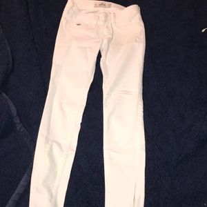 Hollister size 0 regular white skinny jeans